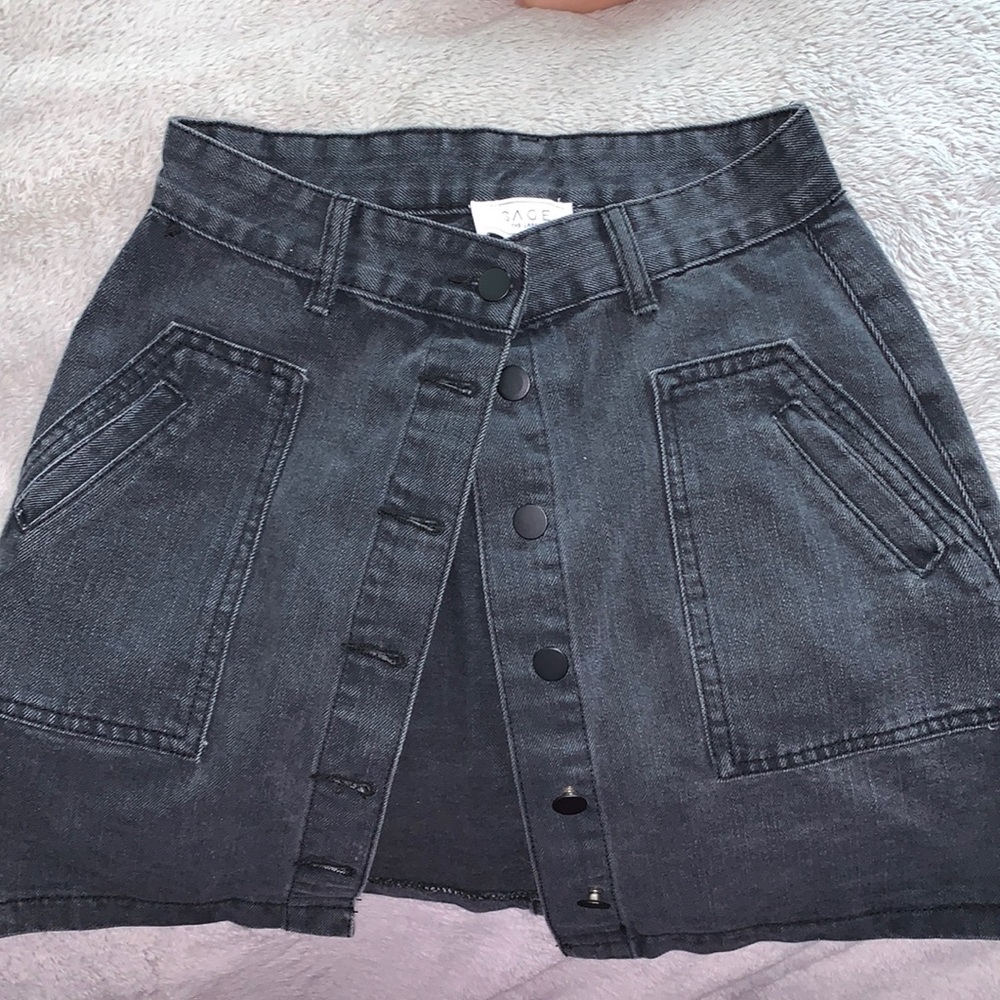 Black jean skirt